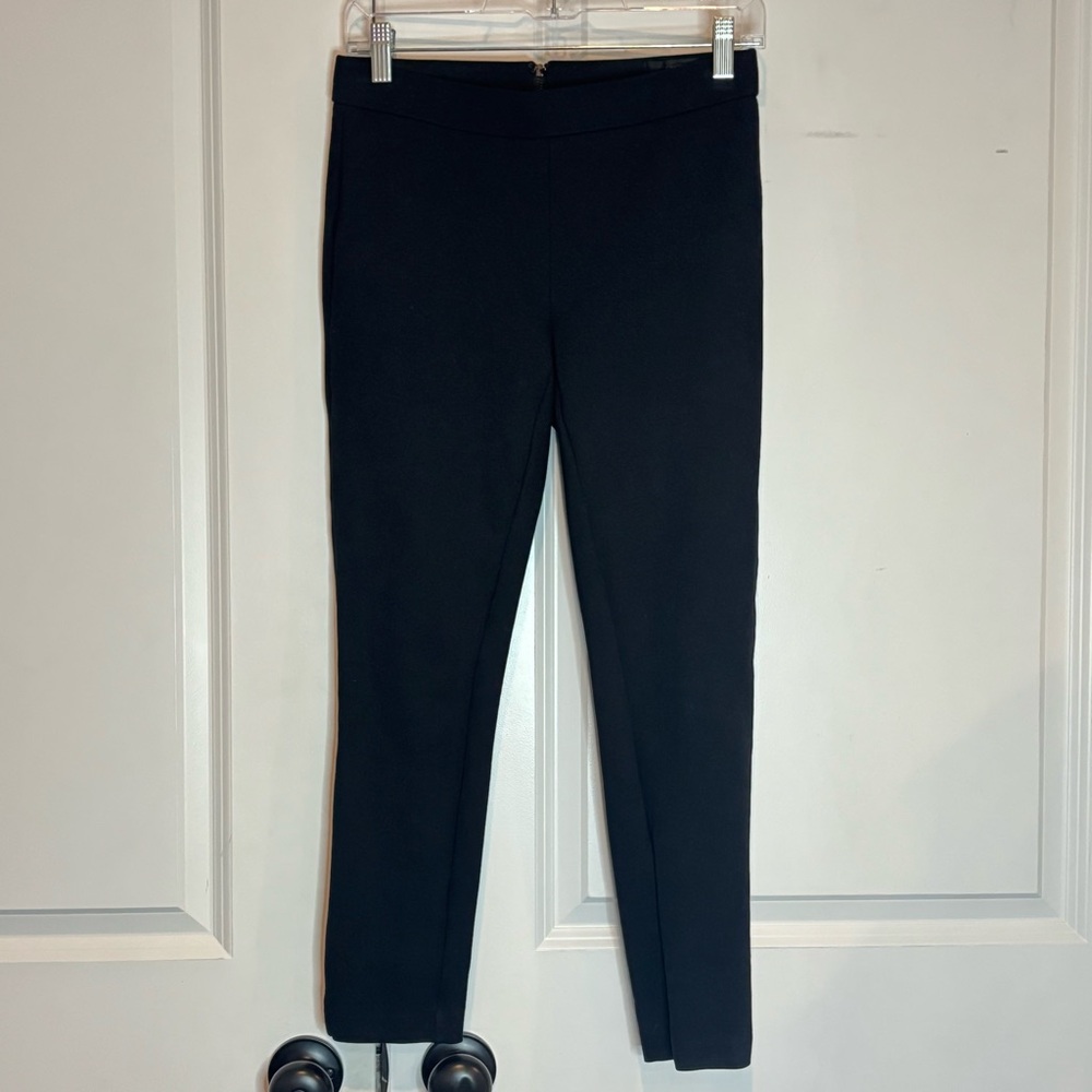 J. Crew Pixie Pants Black Rear Zip Ankle Legging Skinny S